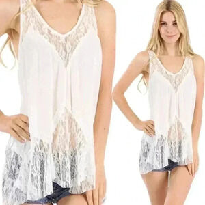 "Miley" Lace Hem Trapeze Cami